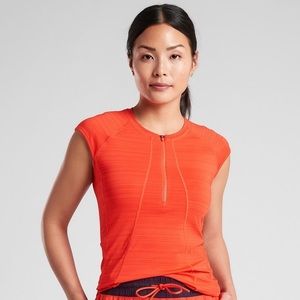 Athleta Pacifica UPF 50 Tank Sz Large- Neon Orange